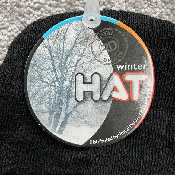 Royal Deluxe Accessories Beanie Winter Hat Unisex Adult One Size Black NWT New - Picture 3 of 8